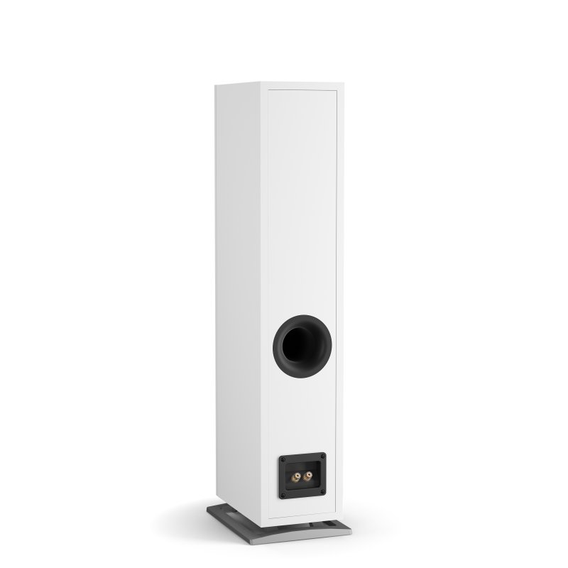 DALI Oberon 5 Floorstanding Speakers White (Pair): rear three-quarter view