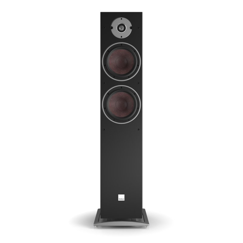 DALI Oberon 7 Floorstanding Speakers Black Ash (Pair): front view