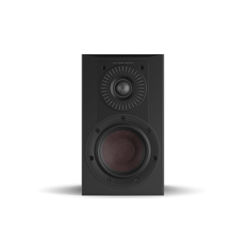DALI Opticon 1 MK2 Bookshelf Speakers Black (Pair) — front view
