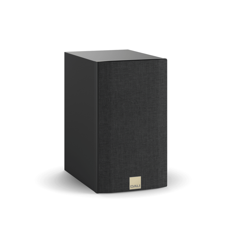 DALI Opticon 1 MK2 Bookshelf Speakers Black (Pair) — front view (grille on)