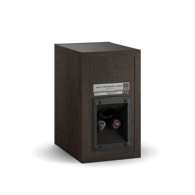DALI Opticon 1 MK2 Bookshelf Speakers Tobacco (Pair) — rear view