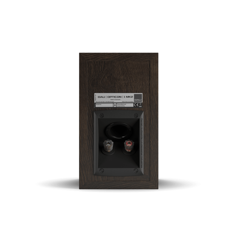 DALI Opticon 1 MK2 Bookshelf Speakers Tobacco (Pair) — rear panel