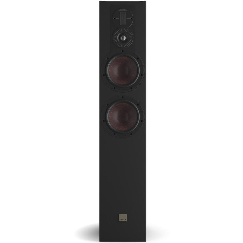 DALI Opticon 6 MK2 Floorstanding Speakers Black (Pair) — front view (drivers detail)