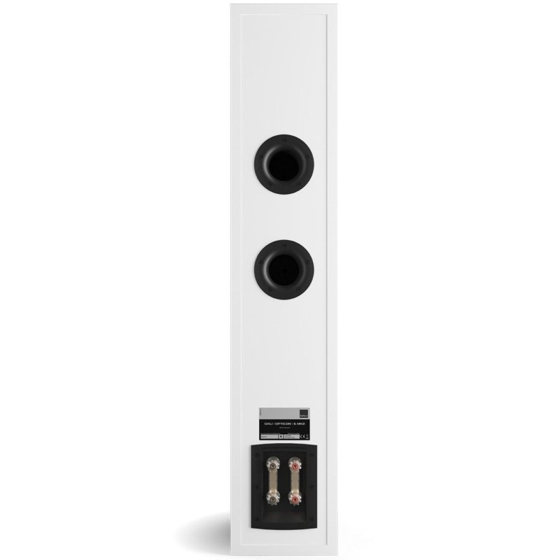 DALI Opticon 6 MK2 Floorstanding Speakers White (Pair) — rear panel