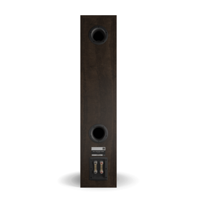 DALI Opticon 8 MK2 Floorstanding Speakers Tobacco Oak (Pair) — rear view