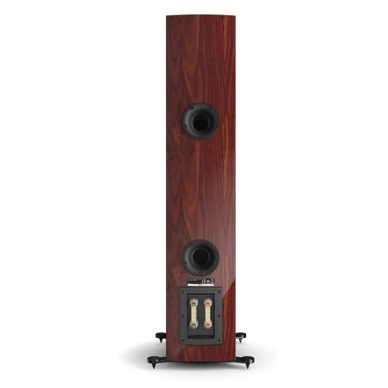 DALI Rubikore 6 High Gloss Maroon rear panel and binding posts