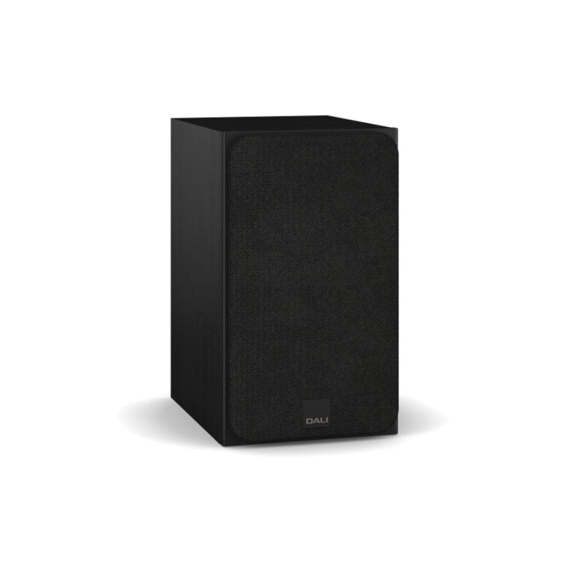 DALI Sonik 1 Bookshelf Speakers Black Ash (Pair) — hero view (grille on)