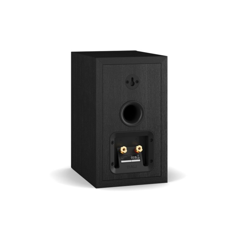 DALI Sonik 1 Bookshelf Speakers Black Ash (Pair) — rear three-quarter view