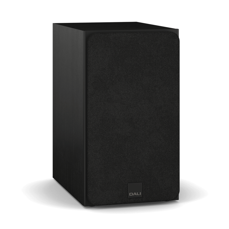 DALI Sonik 3 Bookshelf Speakers Black Ash (Pair) — angle view (grille on)