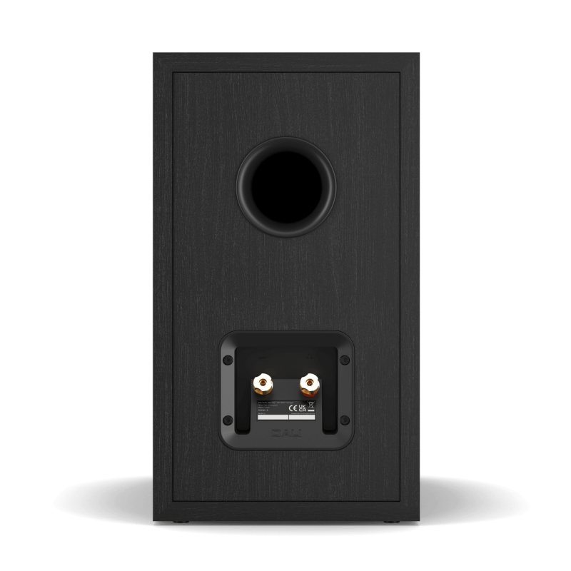 DALI Sonik 3 Bookshelf Speakers Black Ash (Pair) — rear panel (angle)
