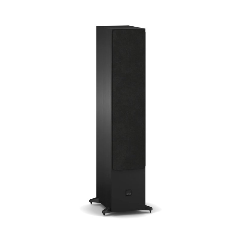 DALI Sonik 9 Floorstanding Speakers Black Ash (Pair) — front view with grille (angled)
