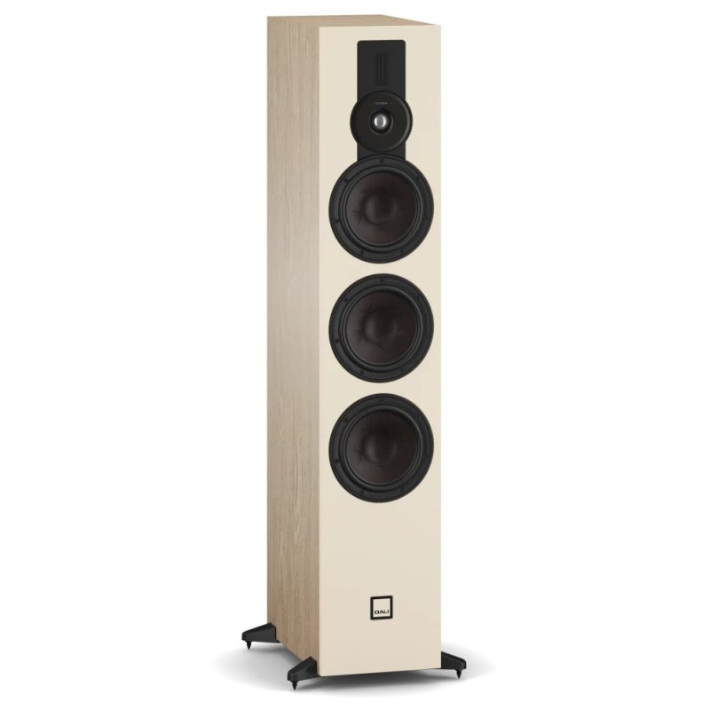 DALI Sonik 9 Floorstanding Speakers Natural Oak (Pair) — front view (grille off)