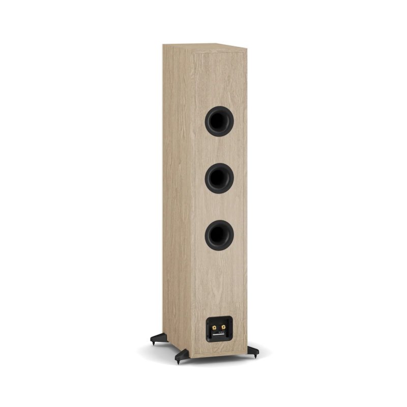DALI Sonik 9 Floorstanding Speakers Natural Oak (Pair) — rear panel (angled)