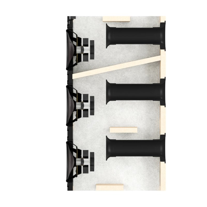 DALI Sonik 9 Floorstanding Speakers Natural Oak (Pair) — internal cutthrough diagram