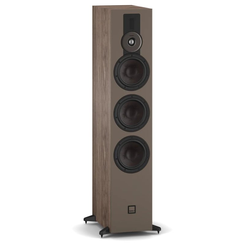 DALI Sonik 9 Floorstanding Speakers Walnut (Pair) — front view (grille off)