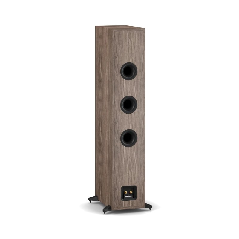 DALI Sonik 9 Floorstanding Speakers Walnut (Pair) — rear panel (angled)