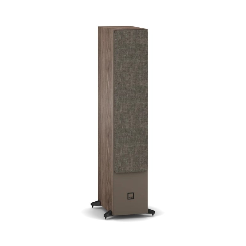 DALI Sonik 9 Floorstanding Speakers Walnut (Pair) — front view with grille (angled)