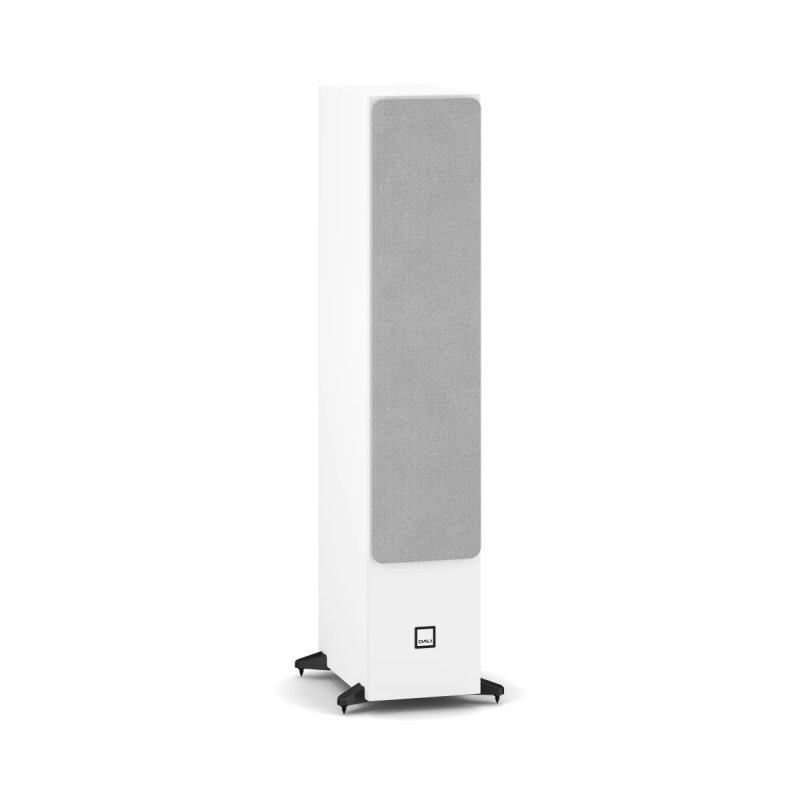 DALI Sonik 9 Floorstanding Speakers White (Pair) — front view with grille (angled)