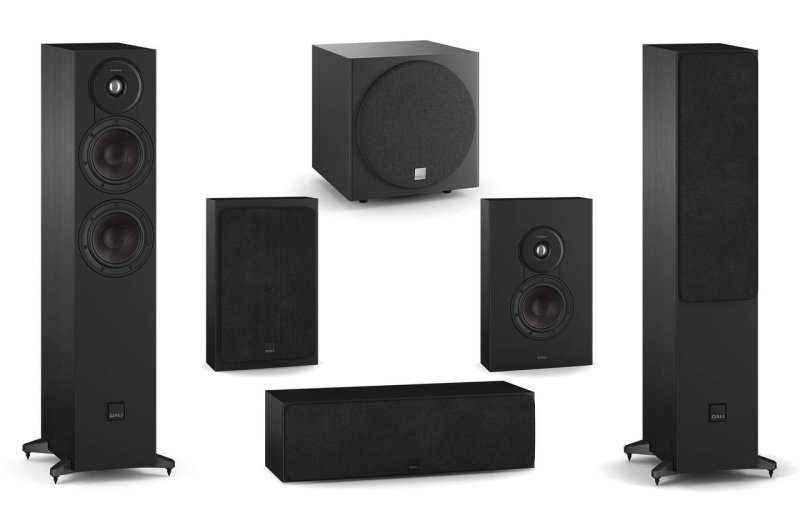 DALI Sonik 5 with On-Wall 5.1 Speaker Package Black Ash