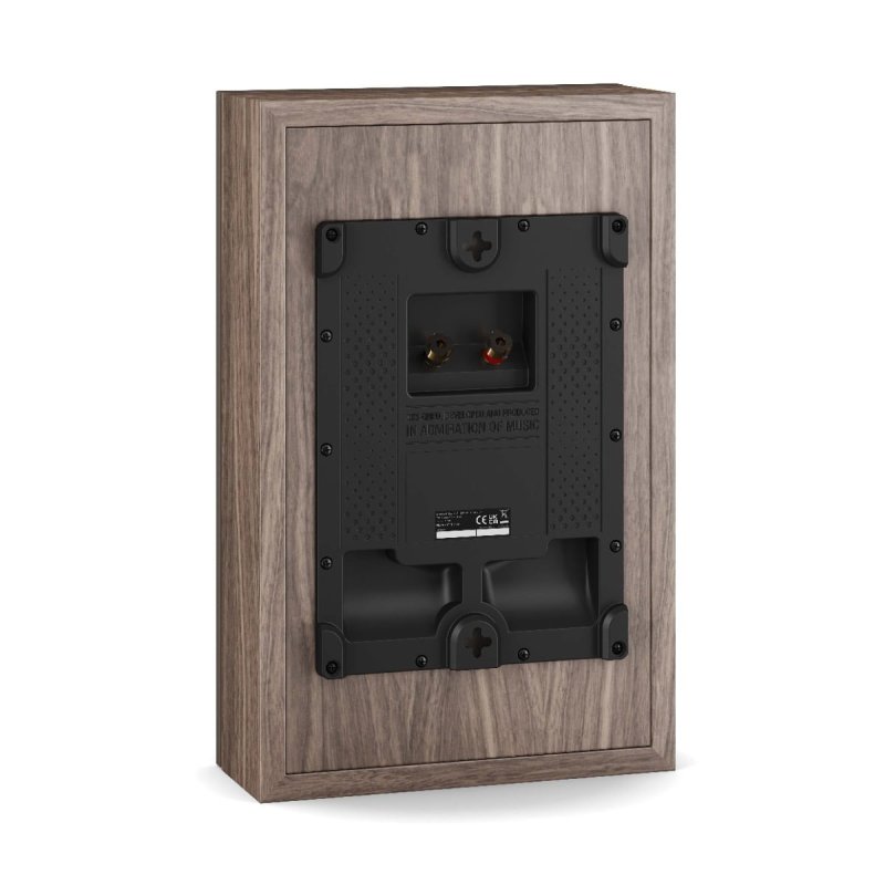 DALI Sonik On-Wall Walnut — rear panel (angled)