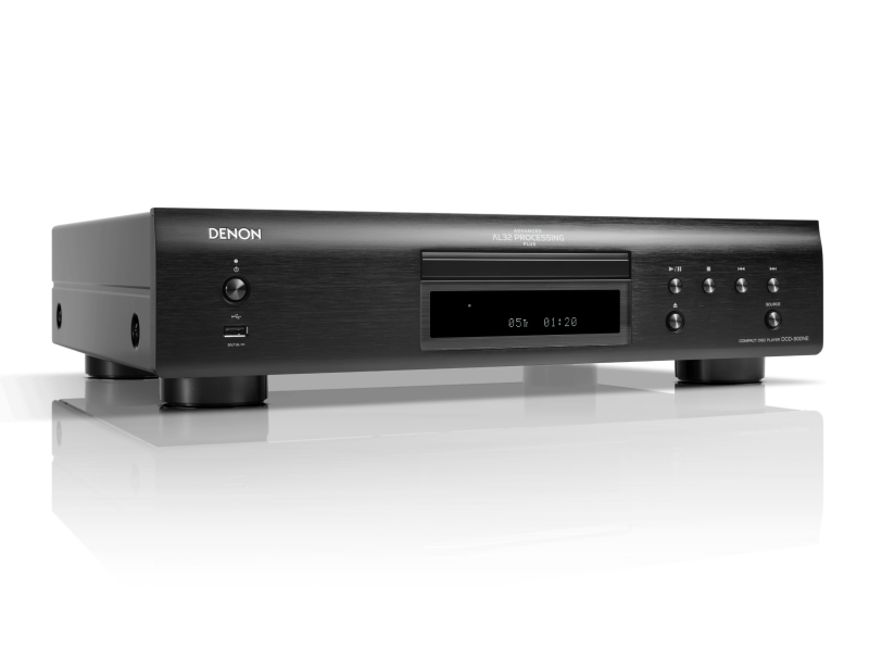 Denon DCD-900NE CD Player Black — hero with reflection