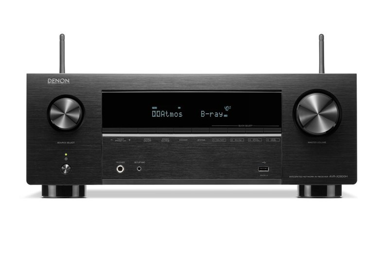 Denon AVR-X2800H AV Receiver Black — front view