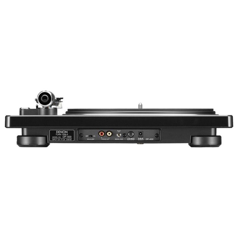 Denon DP-400 Turntable Black rear connections