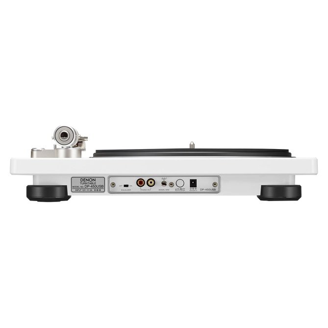 Denon DP-450USB Turntable White — rear panel connections