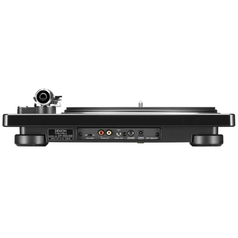 Denon DP-450USB Turntable — rear panel