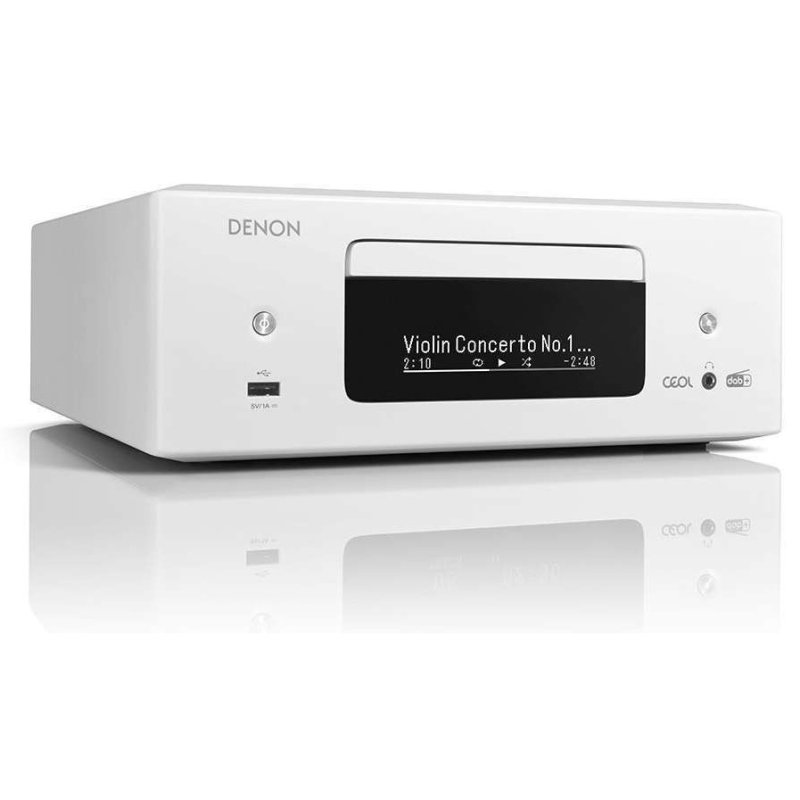 Denon CEOL RCD-N12DAB Network CD Receiver White — hero view