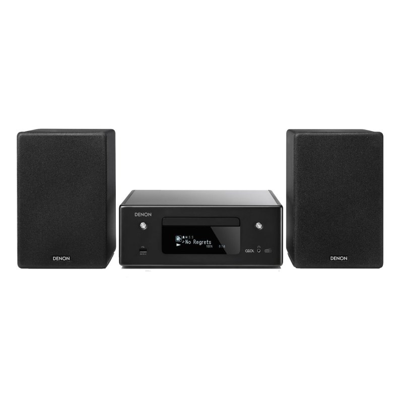 Denon CEOL RCDN11 Network CD Receiver Black — with speakers