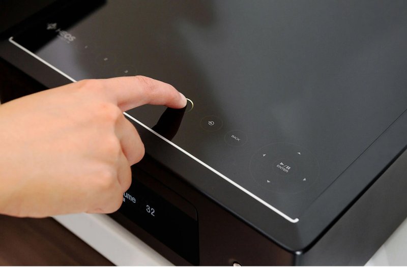 Denon CEOL RCD-N12DAB Network CD Receiver Black — top panel detail