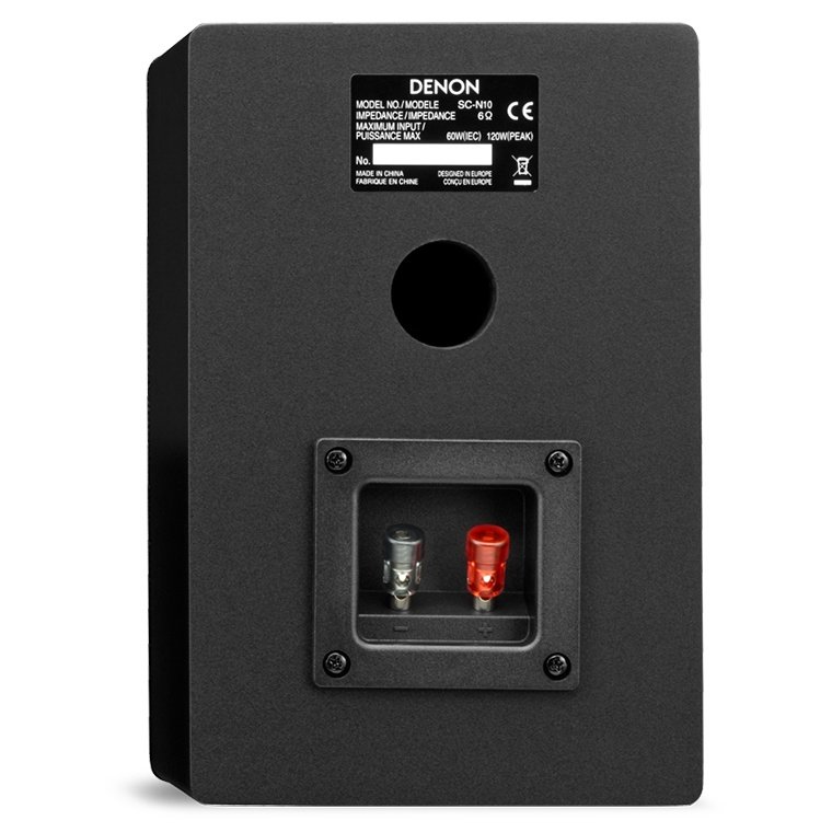 Denon SC-N10 Bookshelf Speakers Black - Rear Panel and Connections