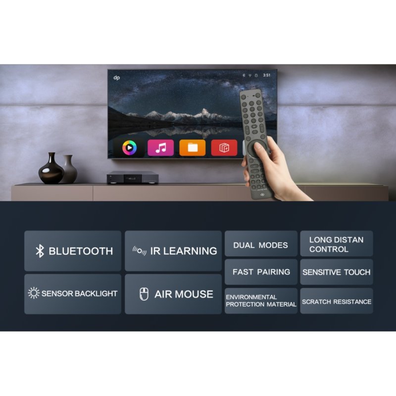 Dorpo X3 8K Smart Media Player - RC05 Remote Control