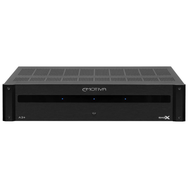 Emotiva BasX A3+ Three-Channel Power Amplifier — front view