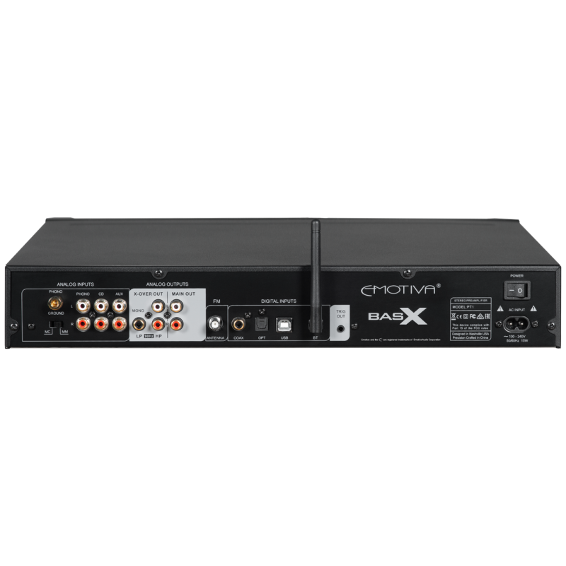 Emotiva BasX PT-1 Preamplifier — rear panel