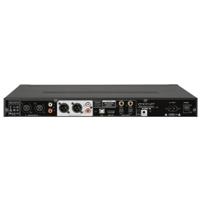 Emotiva XDA3 DAC/Preamplifier — rear panel