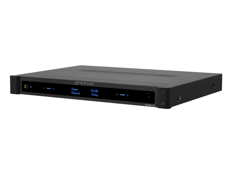 Emotiva XDA3 DAC/Preamplifier — angled hero view