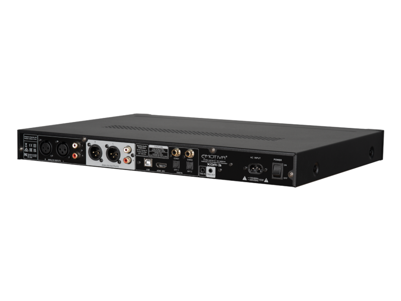 Emotiva XDA3 DAC/Preamplifier — rear angled view
