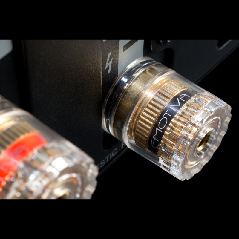 Emotiva XPA-DR1 Mono Power Amplifier — speaker binding posts