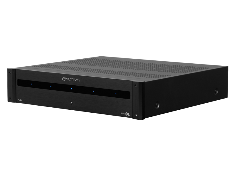 Emotiva BasX A5 Five-Channel Power Amplifier — three-quarter view