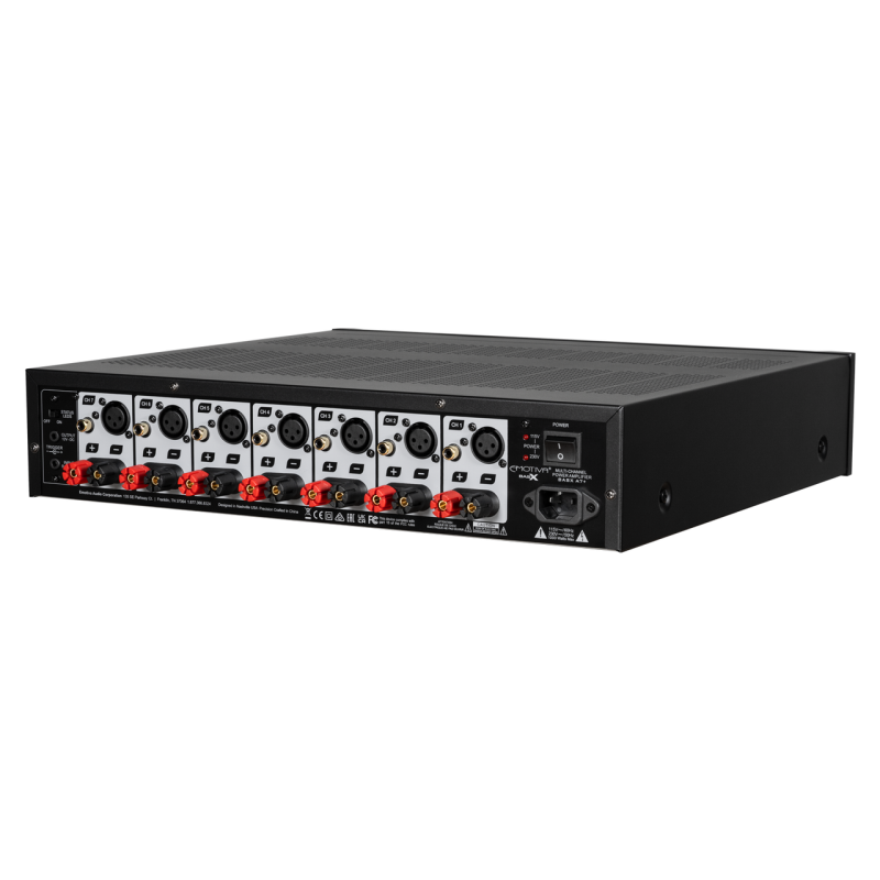 Emotiva BasX A7+ 7-Channel Power Amplifier — rear isometric view