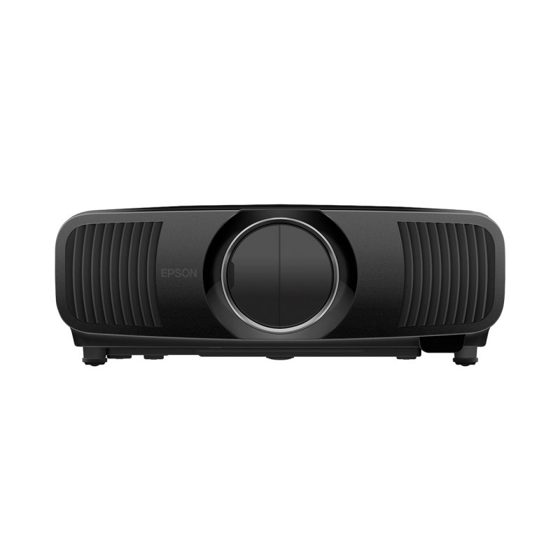 Epson EH-LS12000B Laser Projector Black — front view (lens cap closed)
