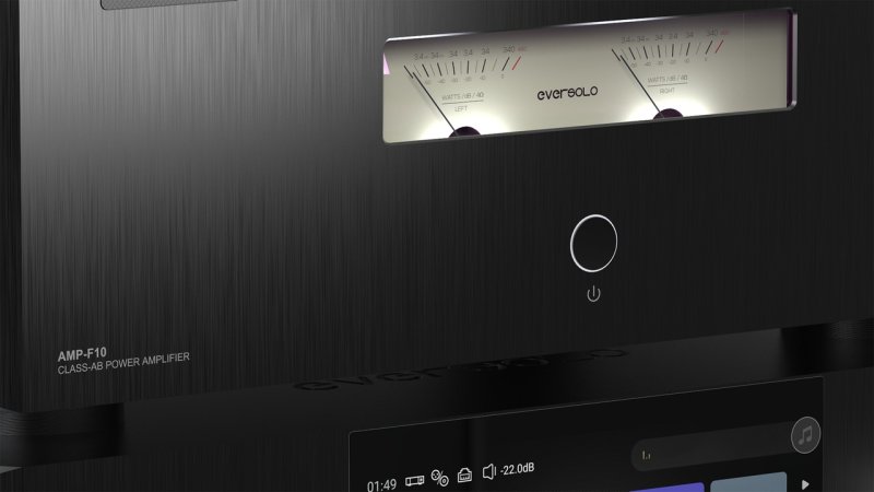 EverSolo AMP-F10 Power Amplifier VU meter detail