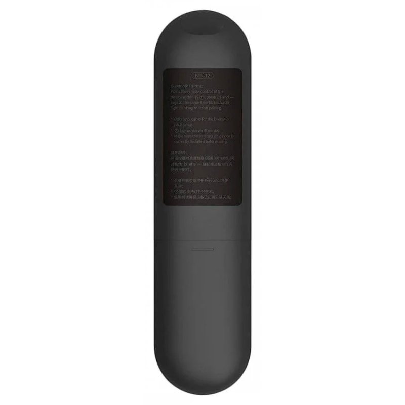 EverSolo BTR-12 Remote Control rear with battery cover and pairing label