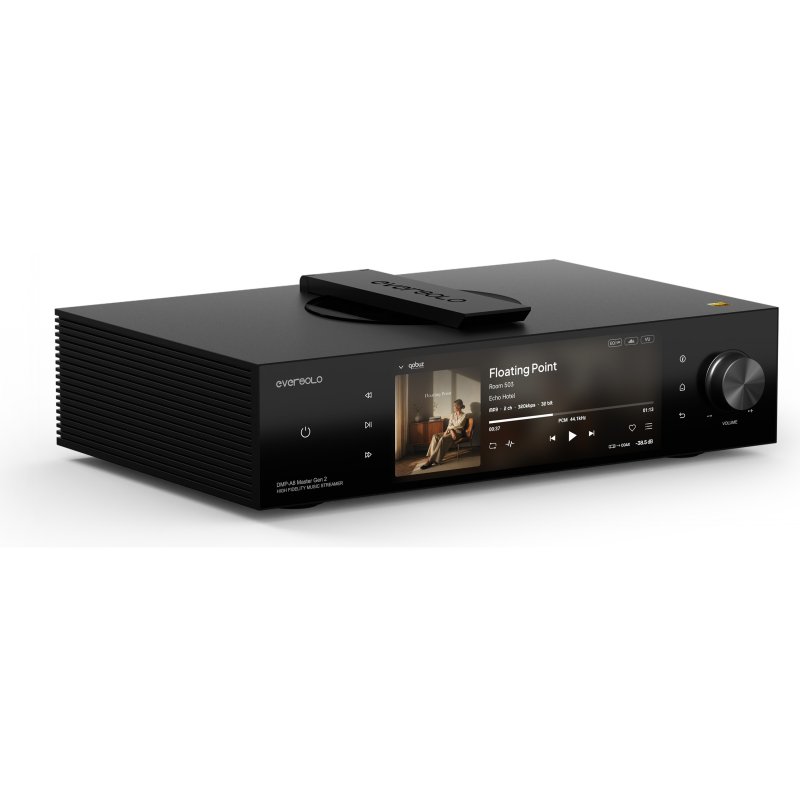 EverSolo DMP-A8 Master Edition Gen2 angled view showing top-loading CD mechanism