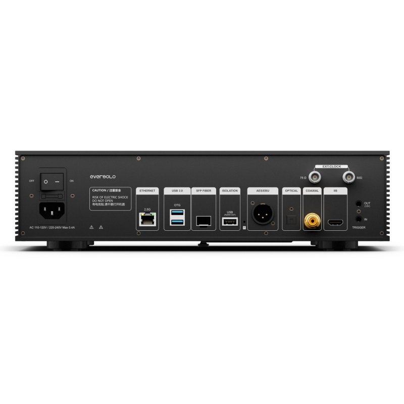 EverSolo T10 Streaming Transport rear panel connections