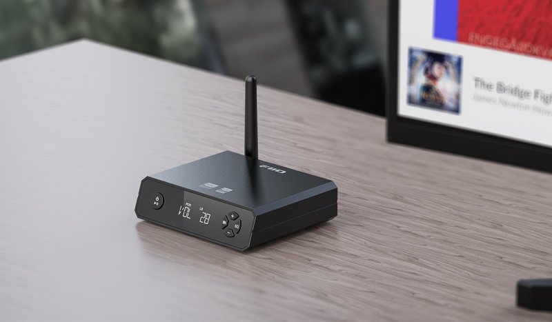 FiiO BR13 Hi-Res Bluetooth Receiver - lifestyle on desk