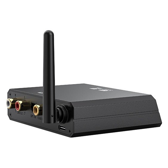 FiiO BR13 Hi-Res Bluetooth Receiver - rear connections angle