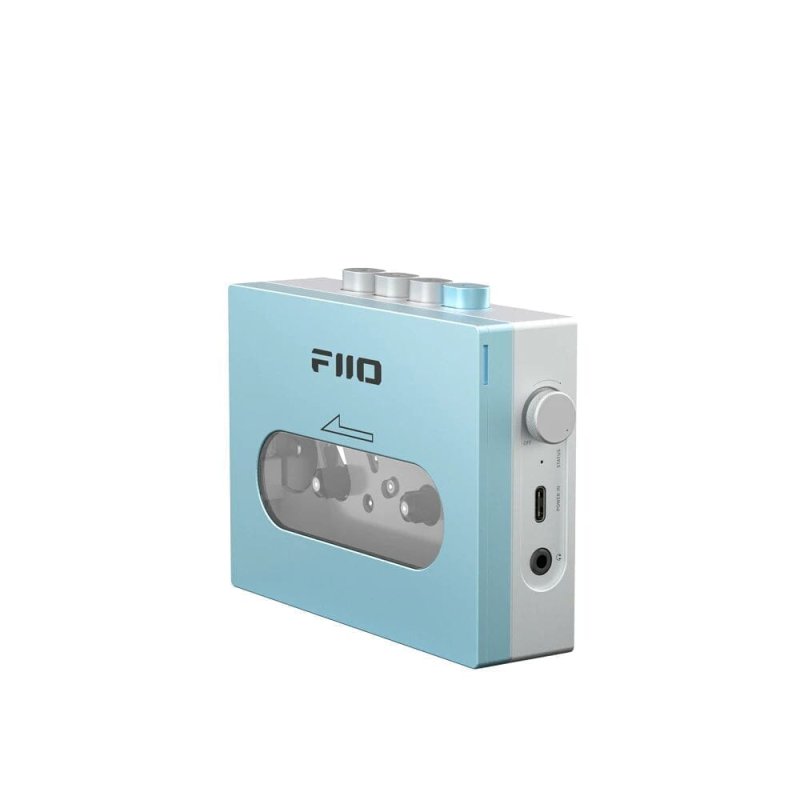 FiiO CP13 Blue - Side View with USB-C and Headphone Output